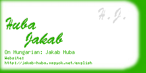 huba jakab business card